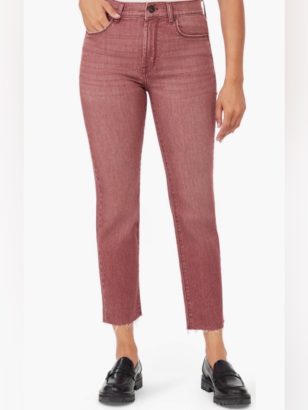 NWOT Kensie High-Rise Slim Jeans in Burgandy